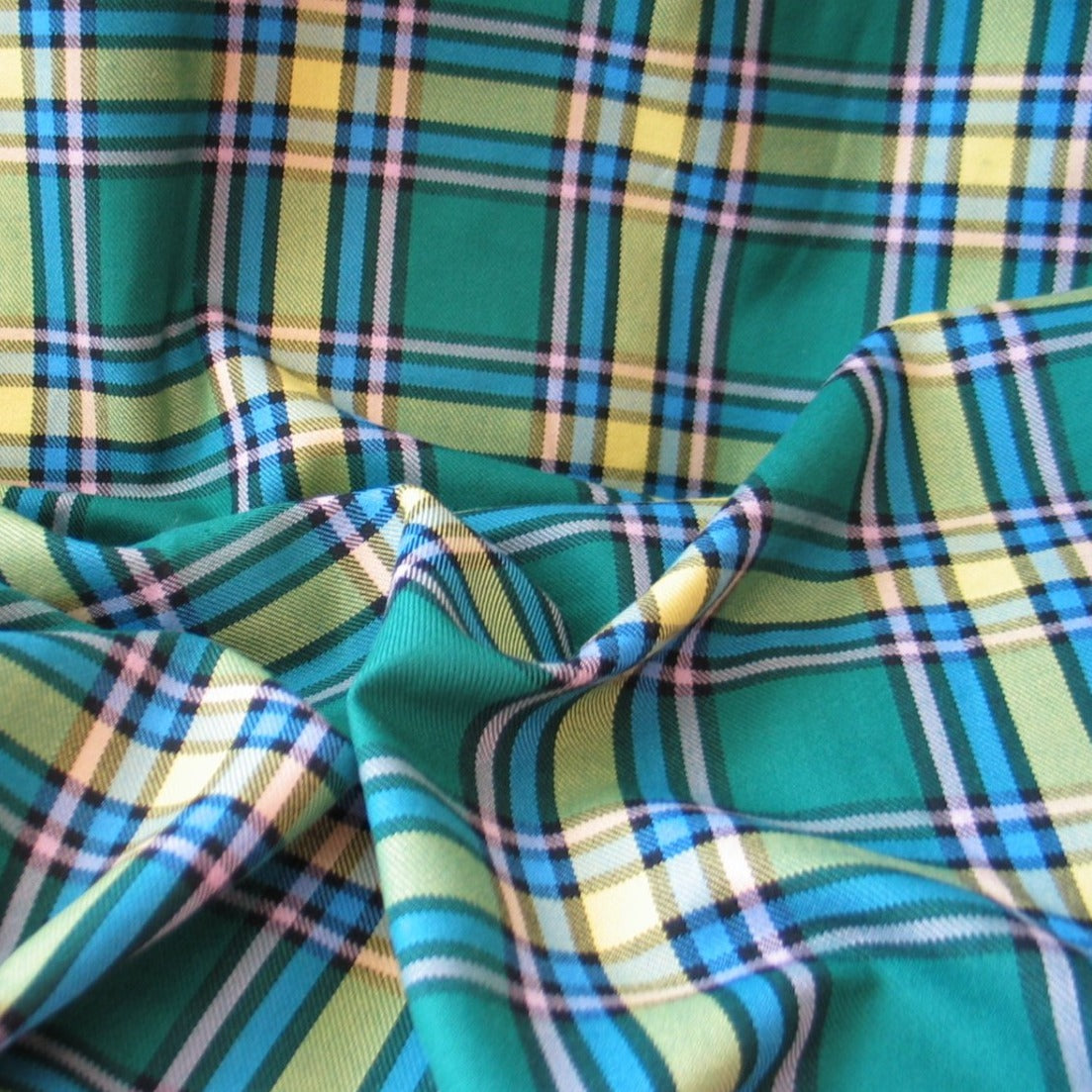 Yellow Plaid Tartan Fabric