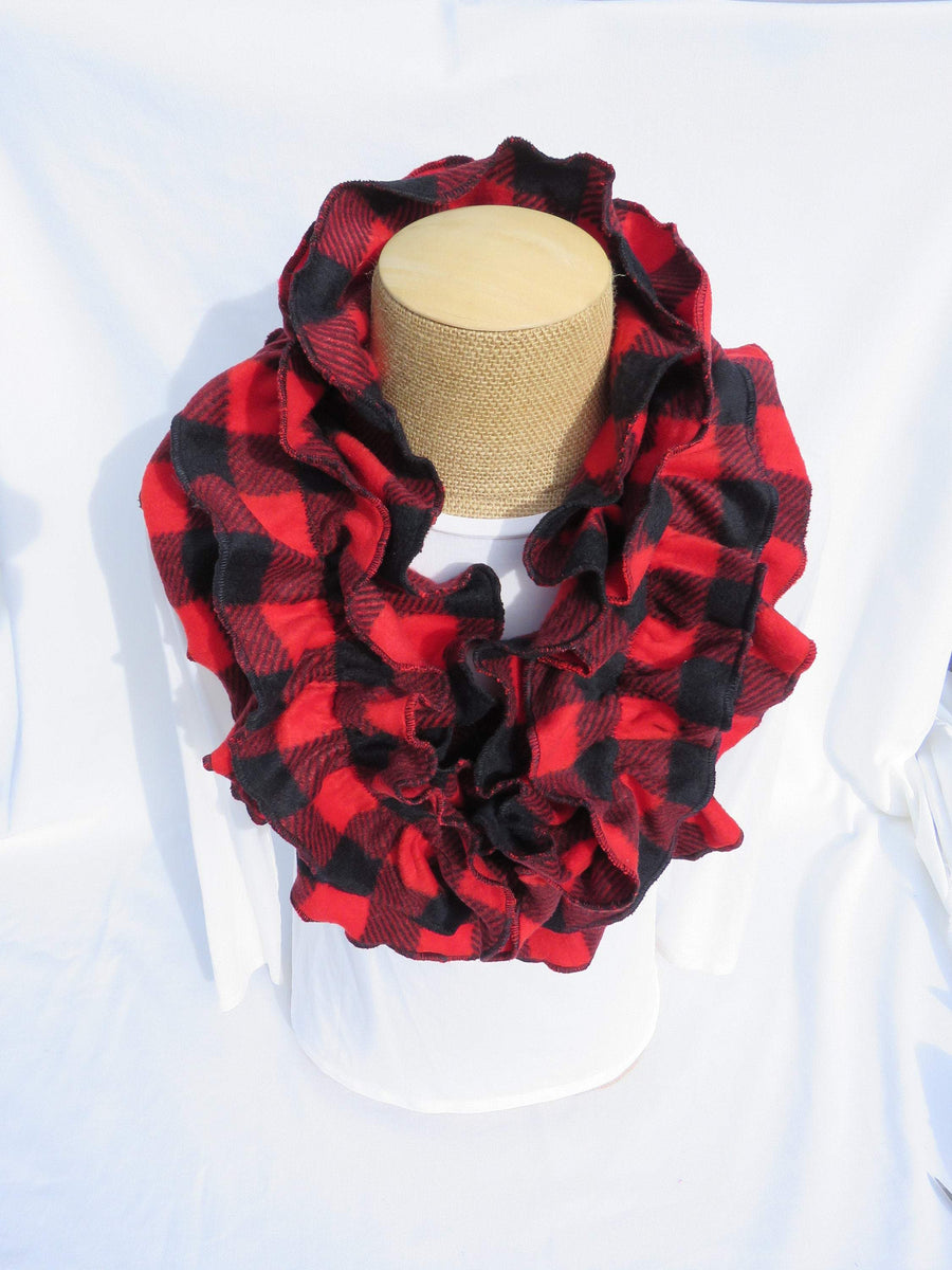 Black and white buffalo plaid best sale infinity scarf