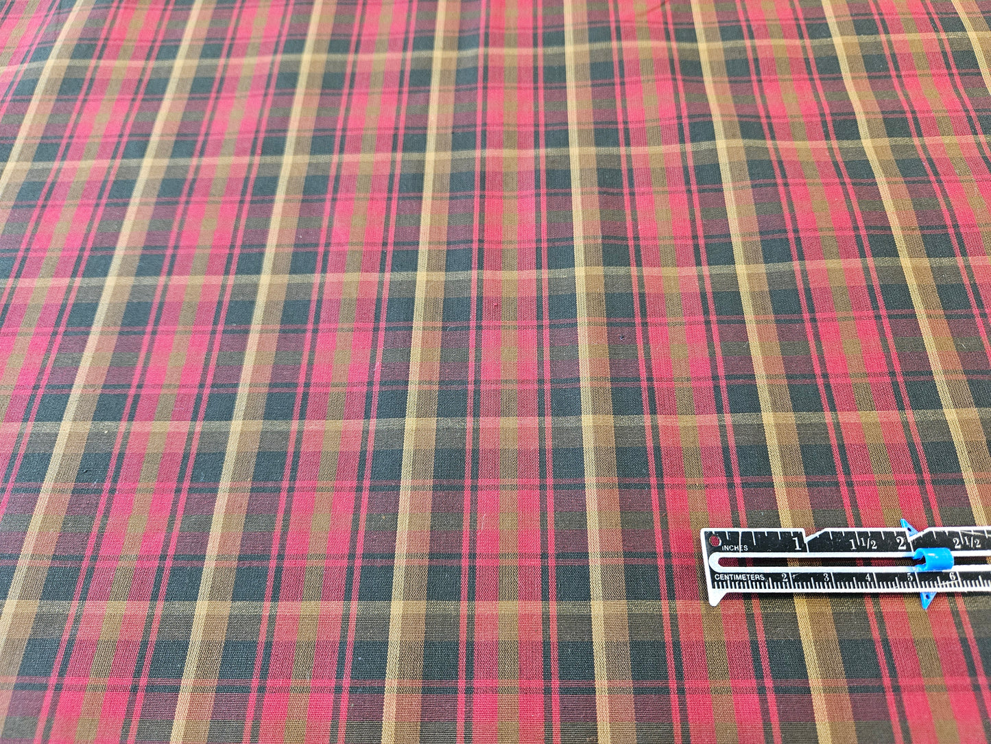 Maple Leaf Tartan Cotton Fabric