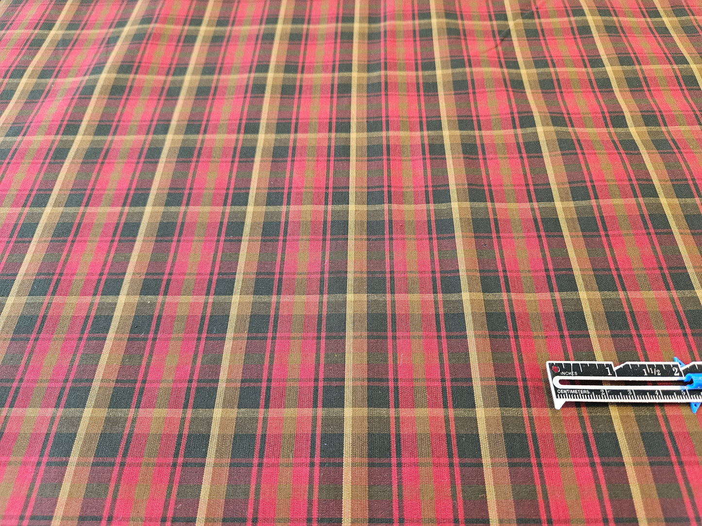 Maple Leaf Tartan Cotton Fabric