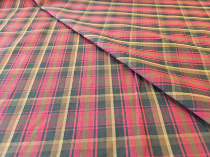 Maple Leaf Tartan Cotton Fabric