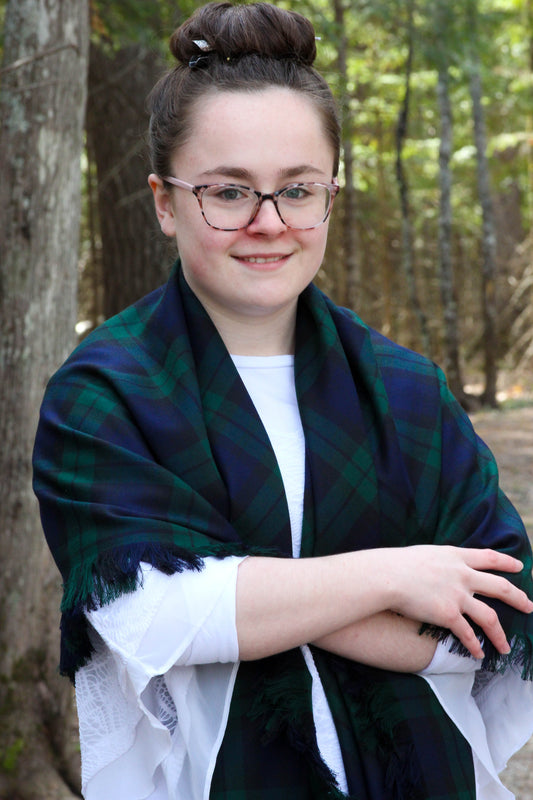 Black Watch Tartan Blanket Scarf