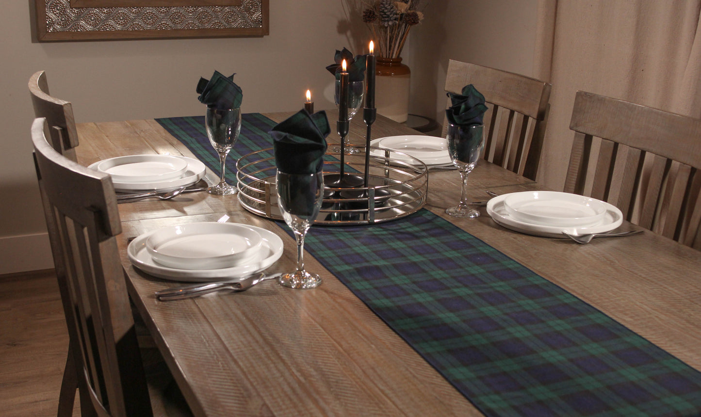 Black Watch Tartan Table Runner