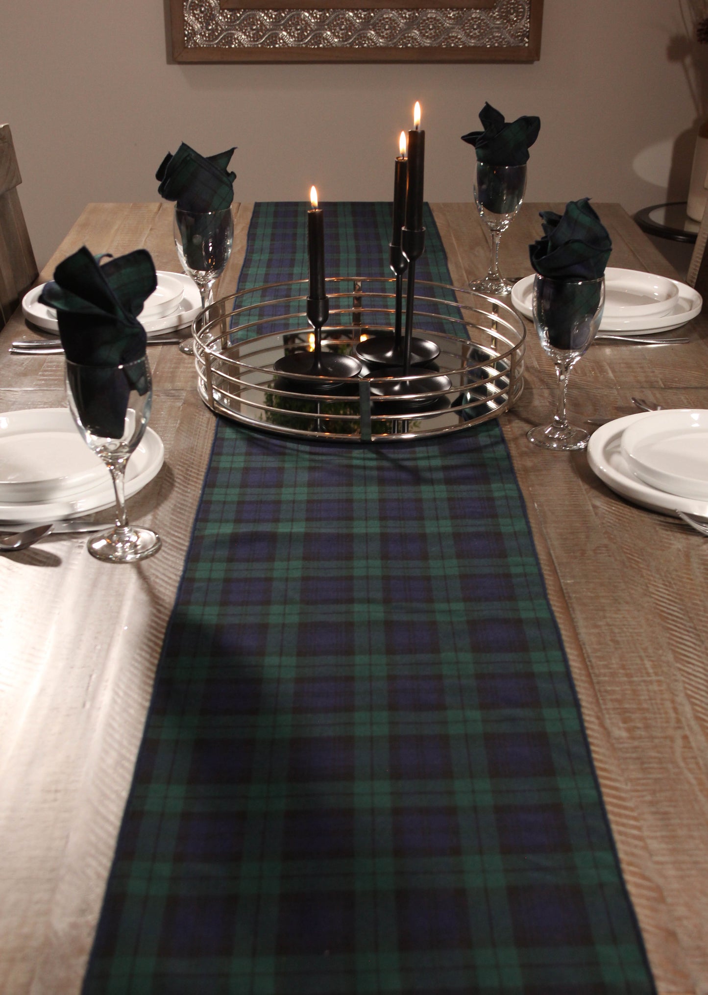 Black Watch Tartan Table Runner