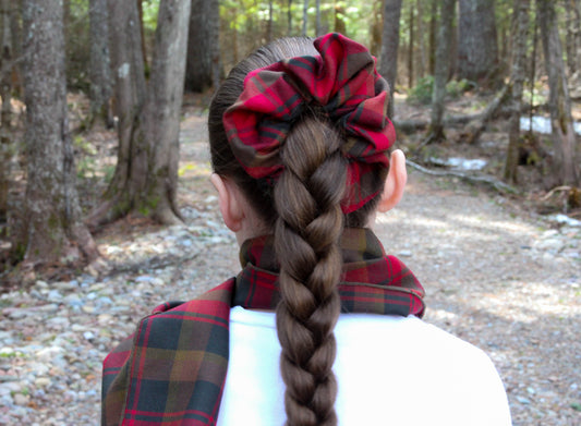 Maple Leaf Tartan Scrunchie