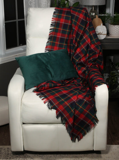 Maple Leaf Tartan Throw