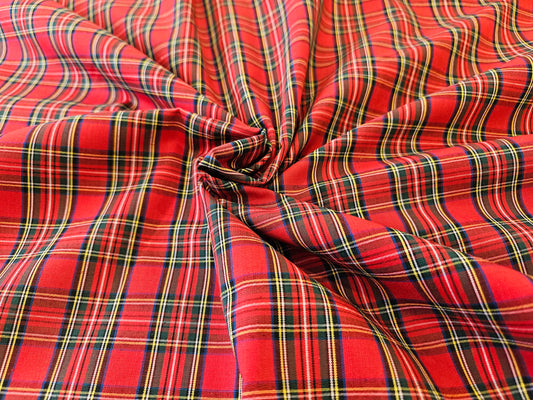 Royal Stewart Tartan Cotton Fabric