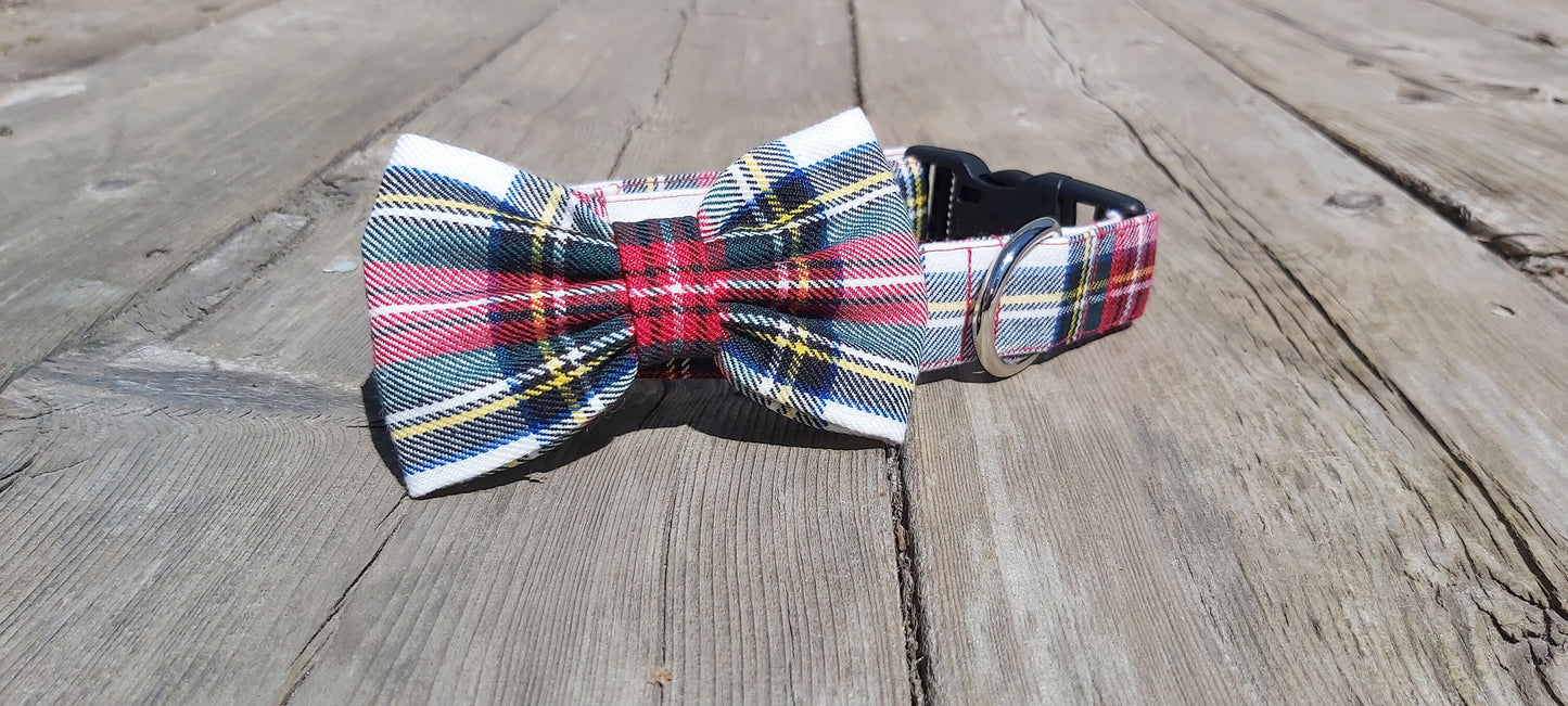 Robe Stewart Tartan Chien Noeud Papillon