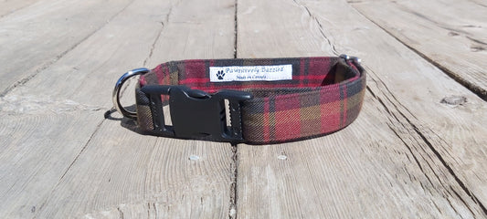 Maple Leaf Tartan Dog Collar