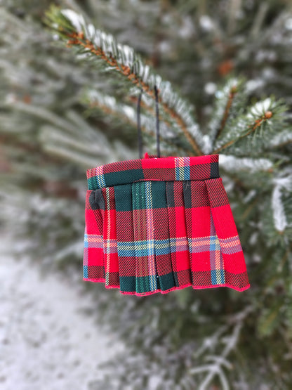 New Brunswick tartan mini kilt for Christmas tree