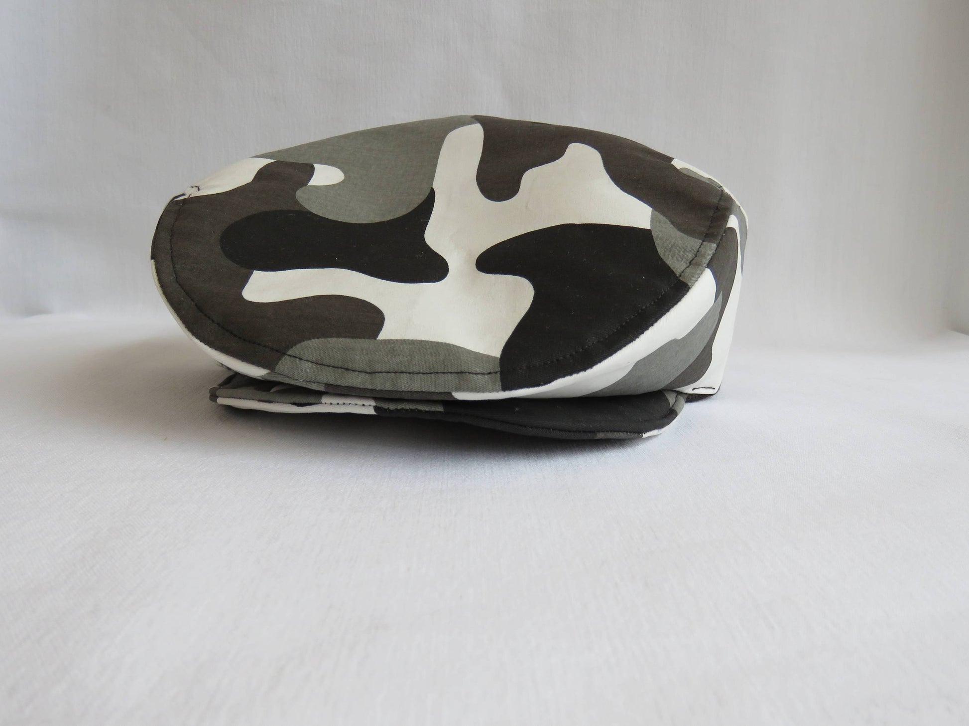 Black and Gray Camo Flat Cap-Taylors Tartans