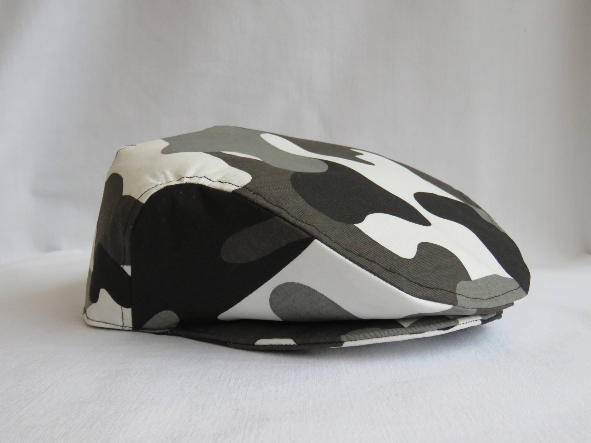 Black and Gray Camo Flat Cap-Taylors Tartans