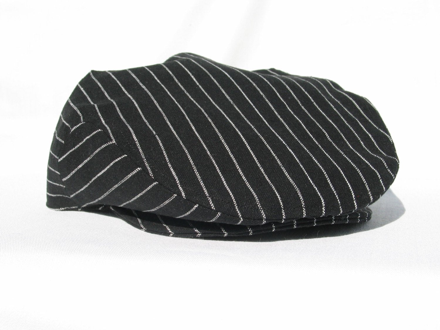 Black and White Stripe Flat Cap-Taylors Tartans