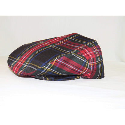 Black Stewart Tartan newsboy hat