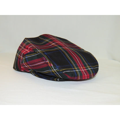 Casquette Plate Stewart Tartan Noire