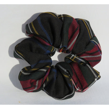 Black Stewart Tartan Scrunchie-Taylors Tartans