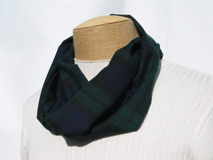 Black Watch Tartan Infinity Scarf