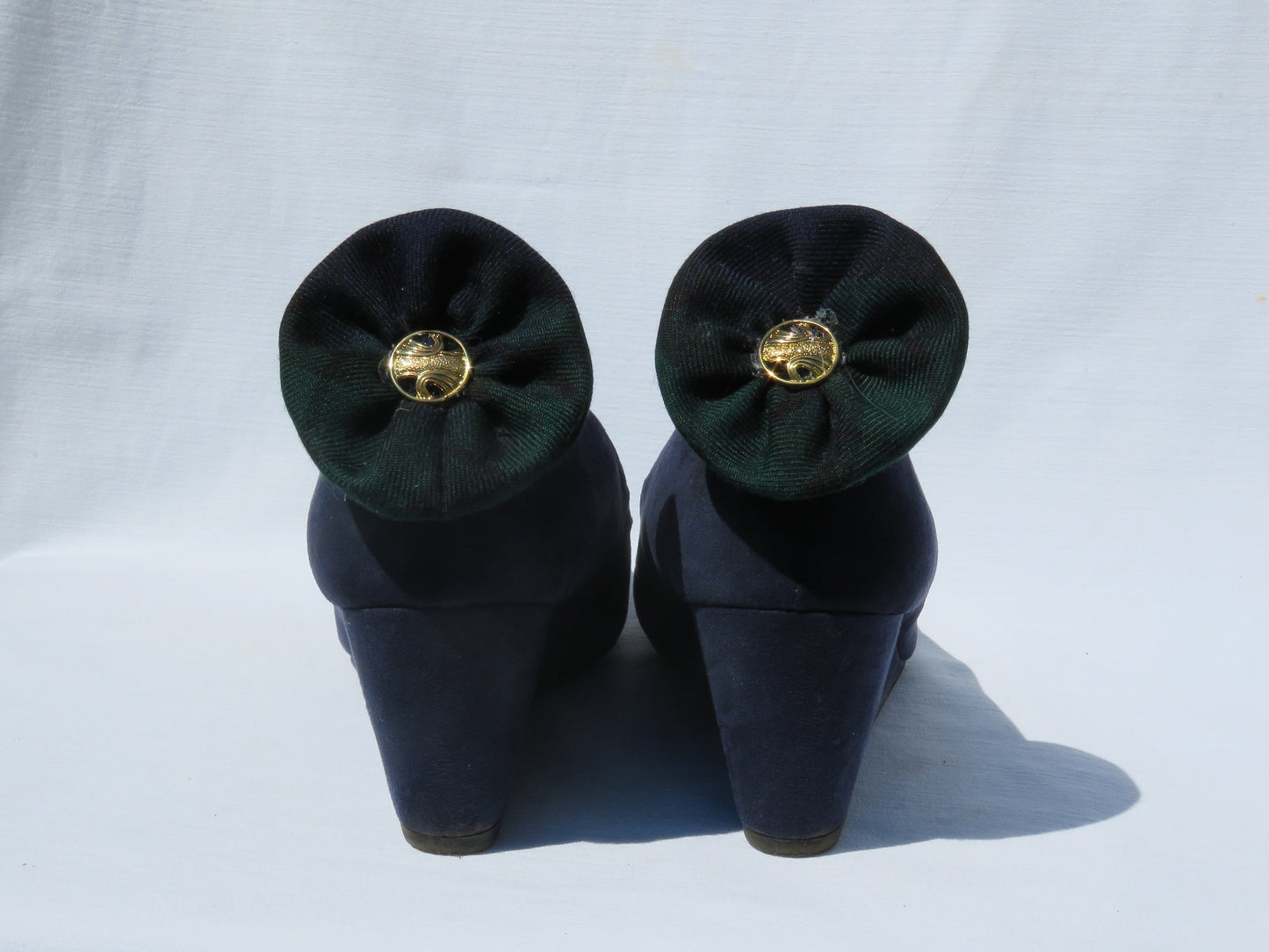 Black Watch Tartan Shoe Clips