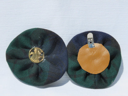 Black Watch Tartan Shoe Clips