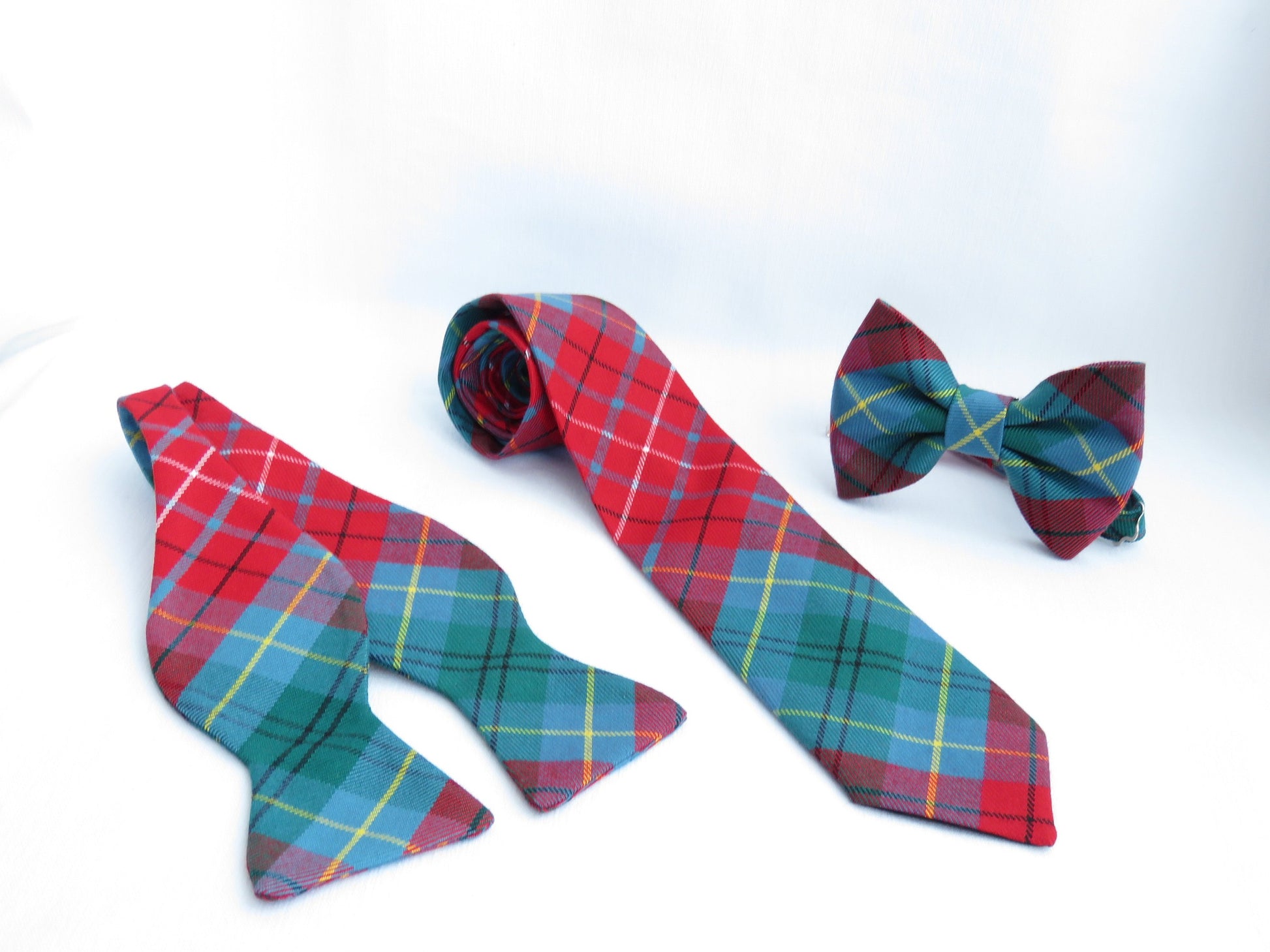 British Columbia tartan bow tie British Columbia tartan neck tie British Columbia tartan  freestyle bow tie-Taylors Tartans