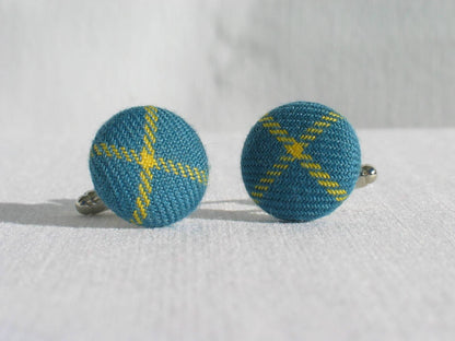 British Columbia Tartan Cuff Links