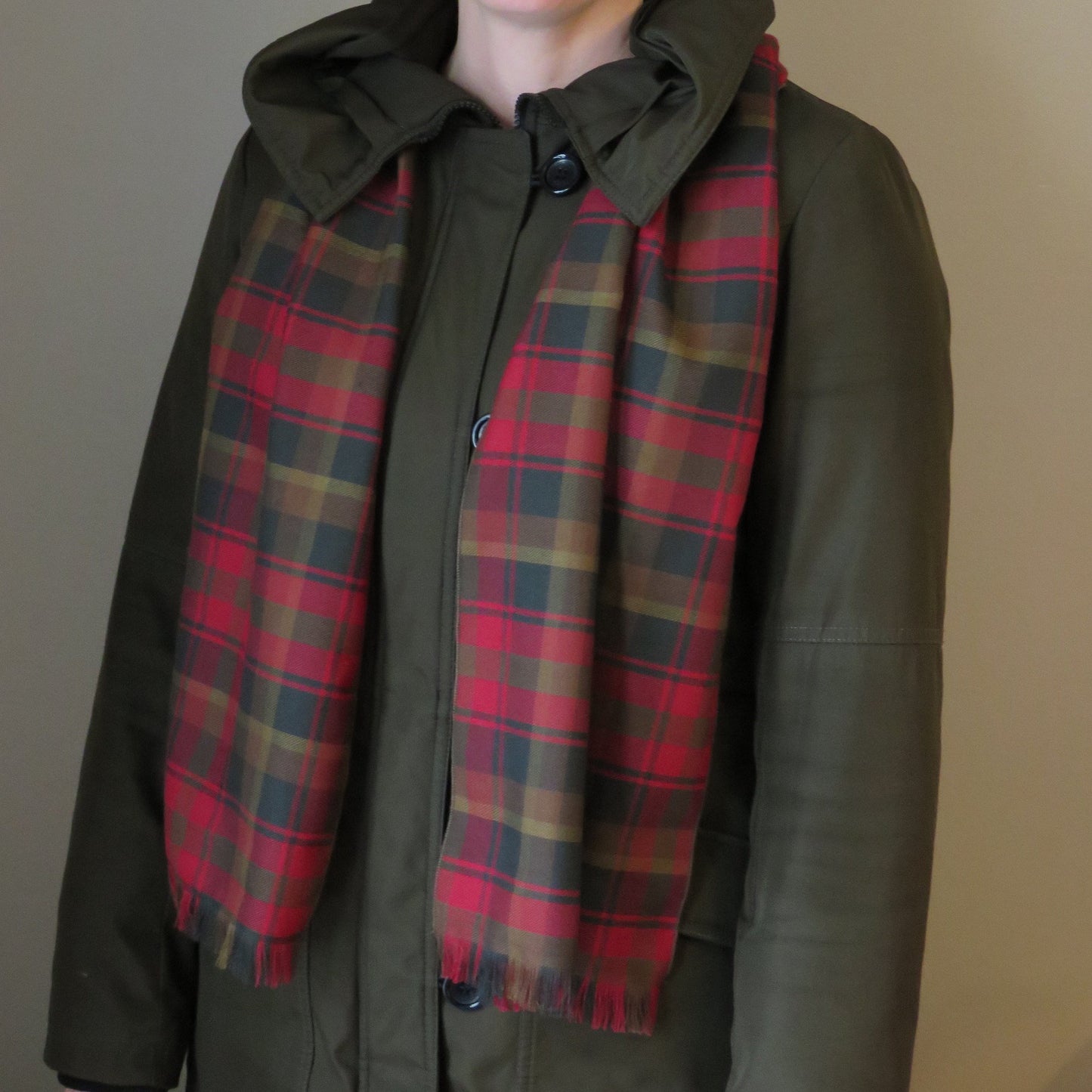 Canadian Tartan Maple Leaf Scarf-Taylors Tartans