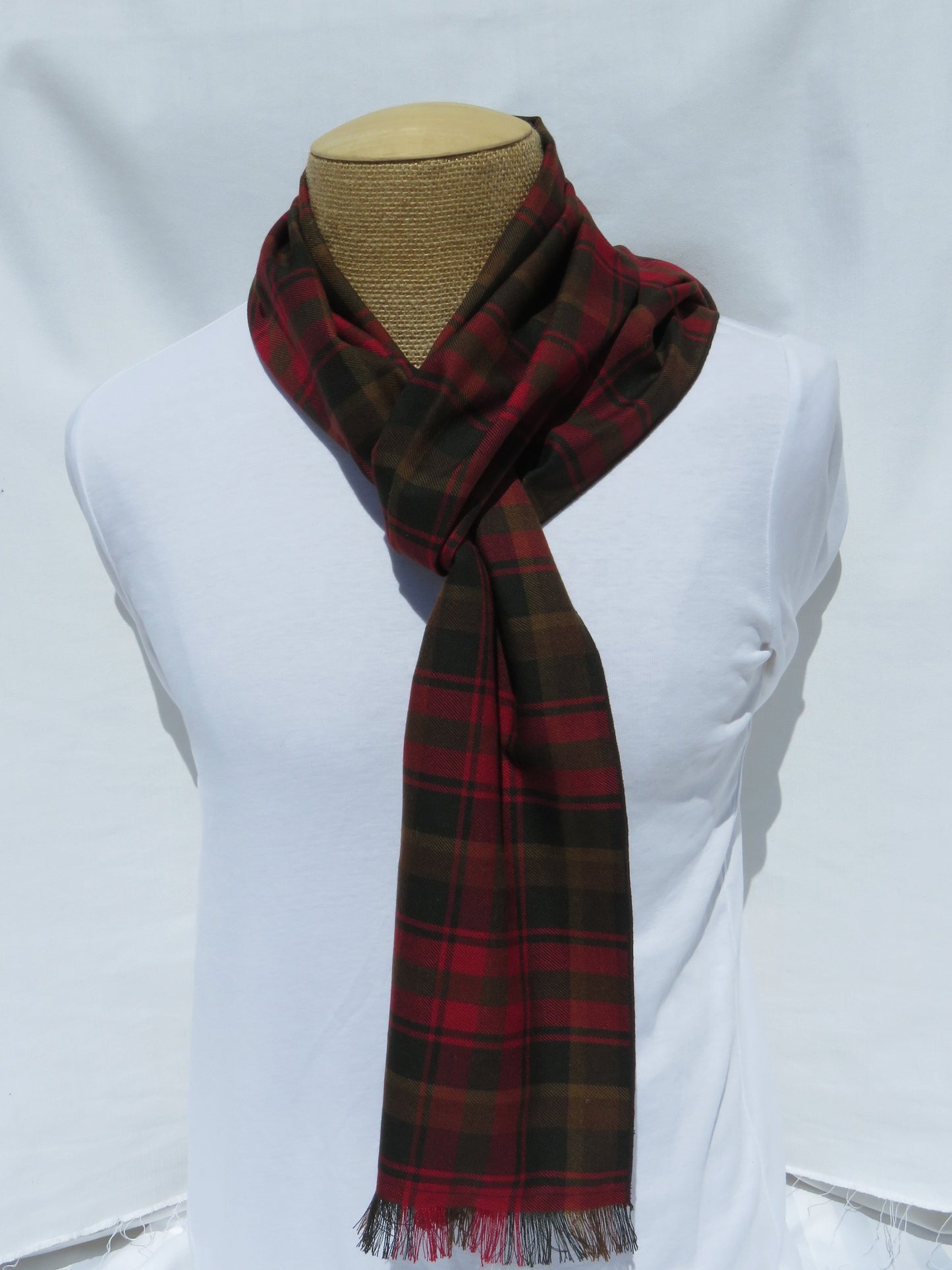 Canadian Tartan Maple Leaf Scarf