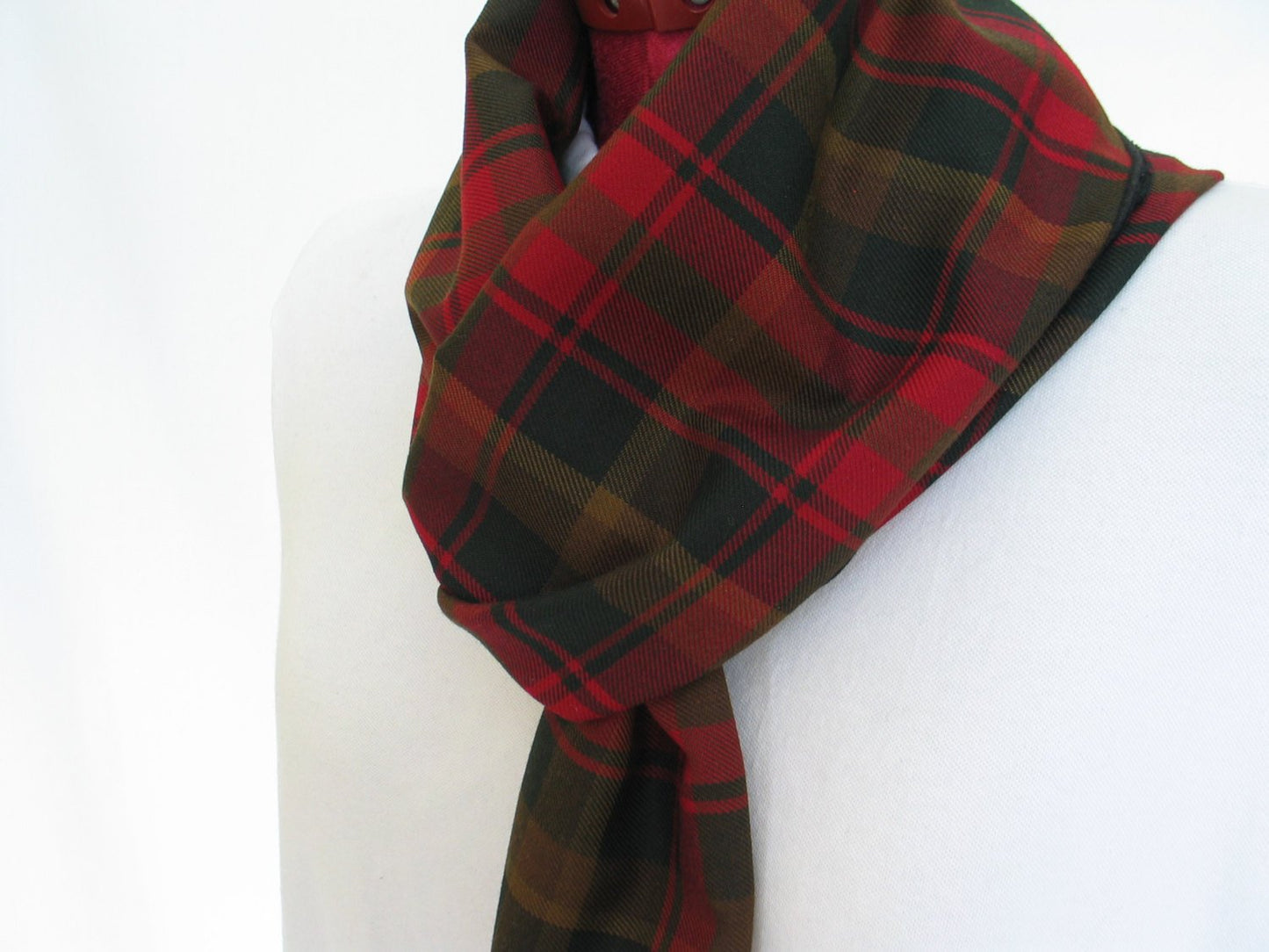 Canadian Tartan Maple Leaf Scarf