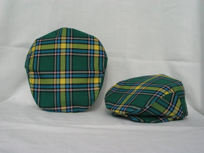 Father Son Matching Alberta Tartan Flat Caps-Taylors Tartans