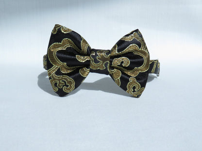 Gold and Black Man's Bow Tie-Taylors Tartans