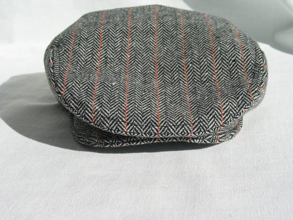 Herringbone Wool Flat Cap-Taylors Tartans