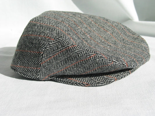 Herringbone Wool Flat Cap-Taylors Tartans