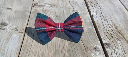 Quebec Tartan Dog Bow Tie