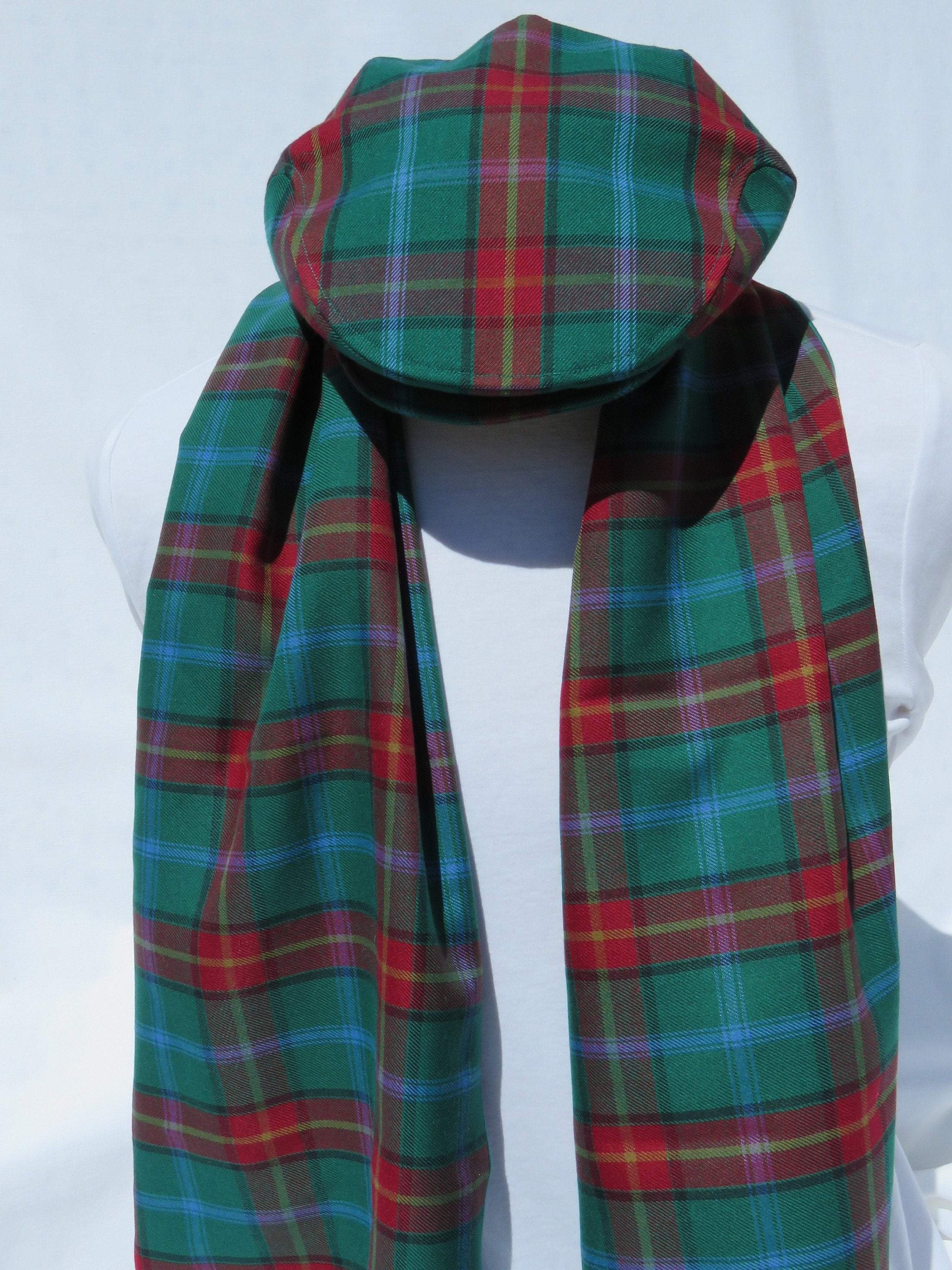 Manitoba Tartan Flat Cap and Scarf Set-Taylors Tartans