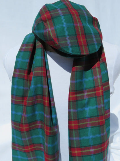 Manitoba Tartan Flat Cap and Scarf Set