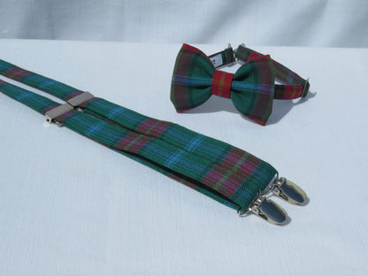 Manitoba Tartan Suspenders and Bow Tie