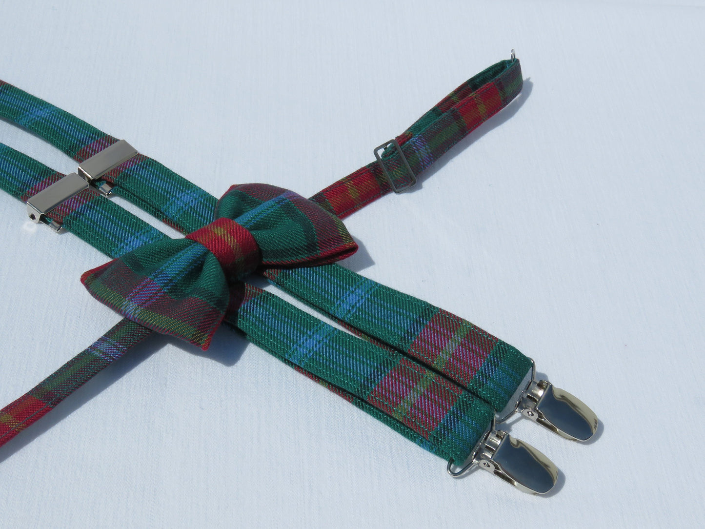 Manitoba Tartan Suspenders and Bow Tie