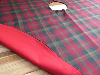 Jupe De Sapin De Noël Tartan Feuille D'érable