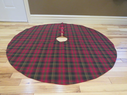 Maple Leaf Tartan Christmas Tree Skirt-Taylors Tartans