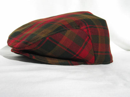 Casquette plate tartan feuille d'érable