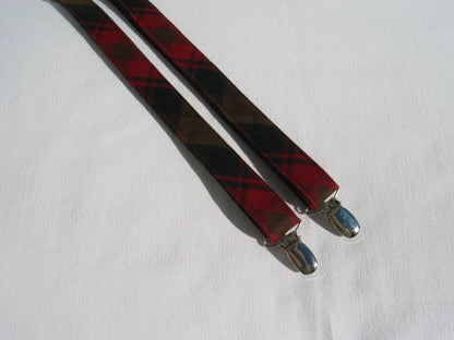 Maple Leaf Tartan Suspenders