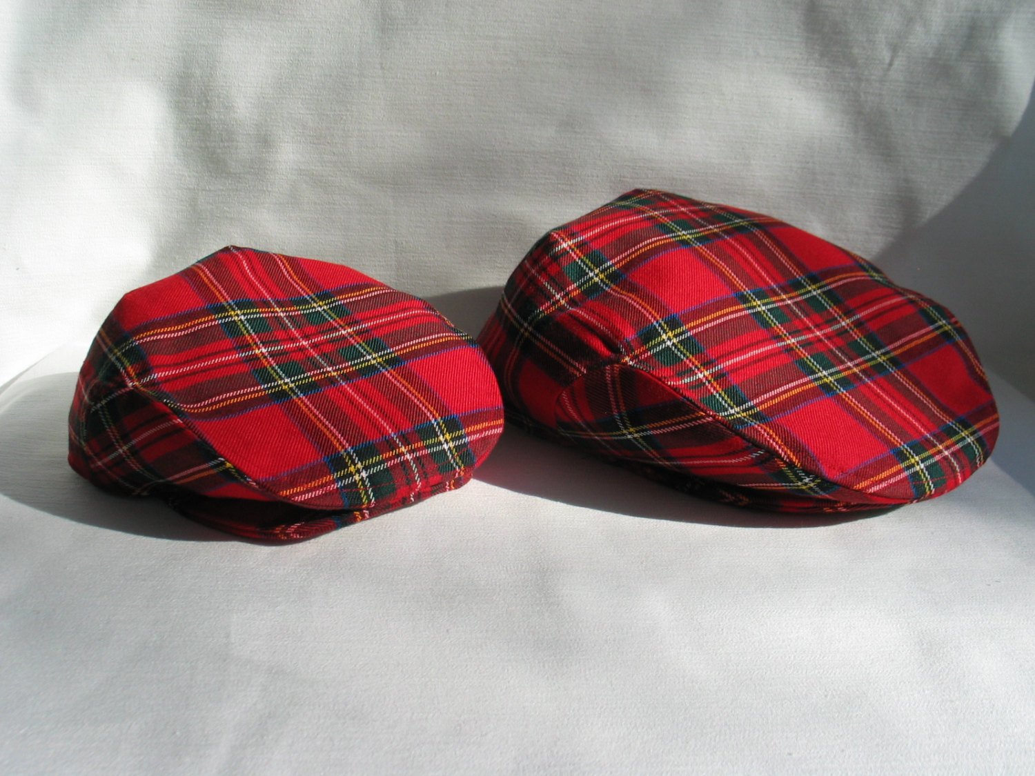 Matching Father Son Royal Stewart Tartan Flat Caps-Taylors Tartans