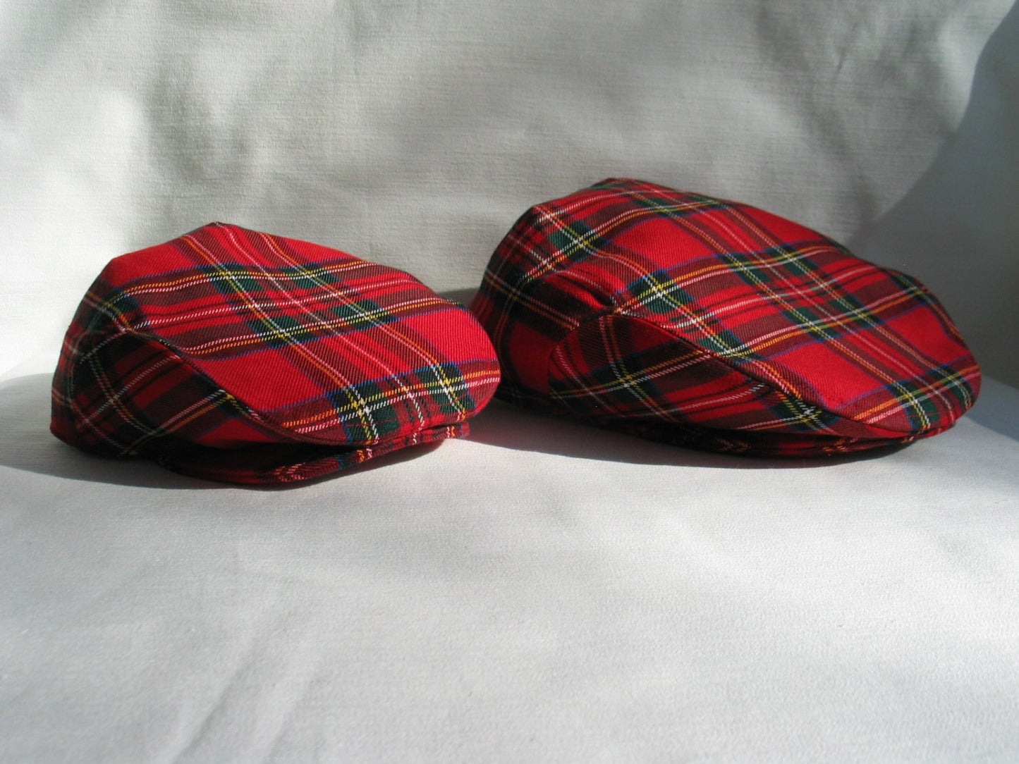 Matching Father Son Royal Stewart Tartan Flat Caps-Taylors Tartans