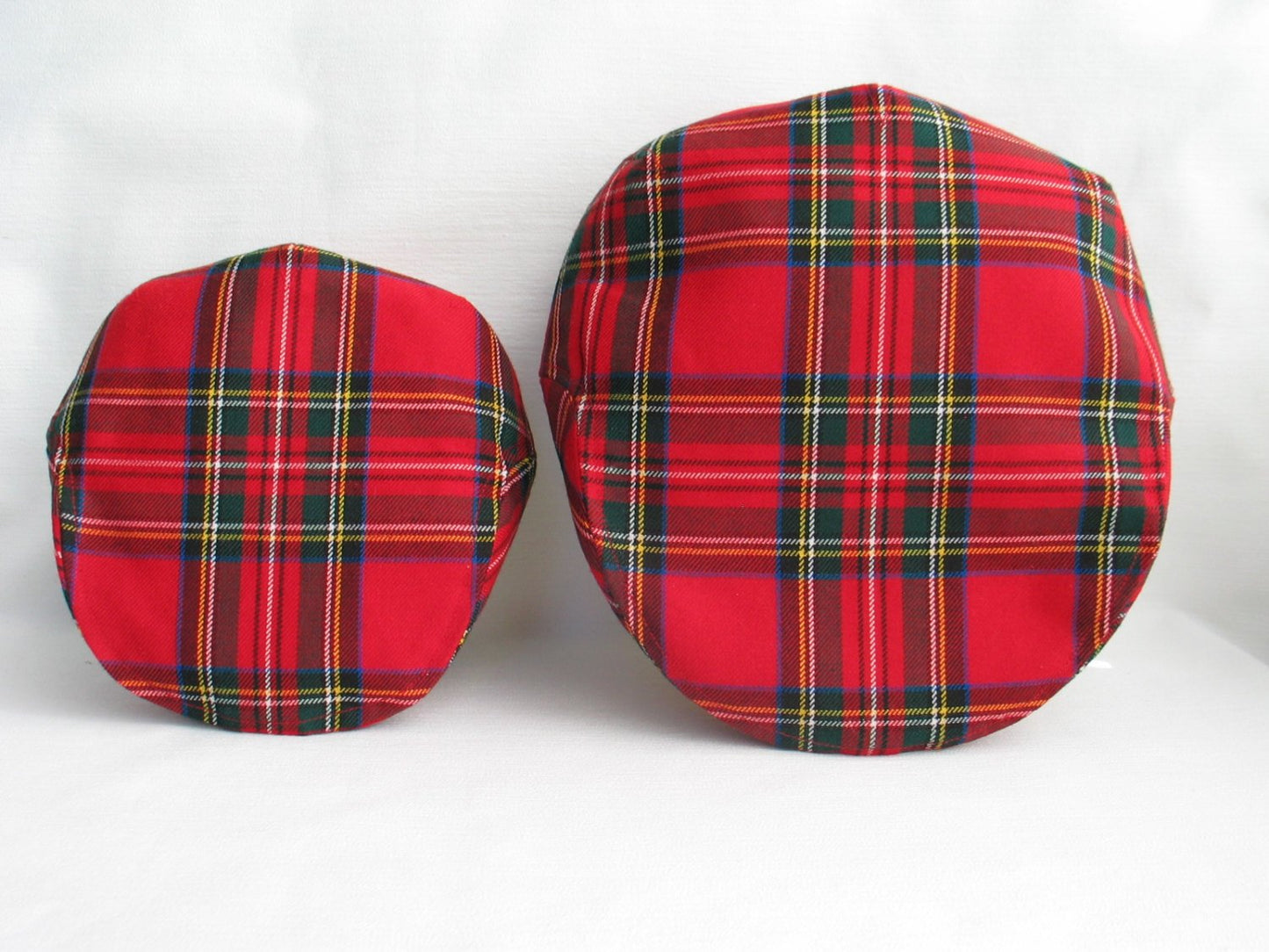 Matching Father Son Royal Stewart Tartan Flat Caps-Taylors Tartans