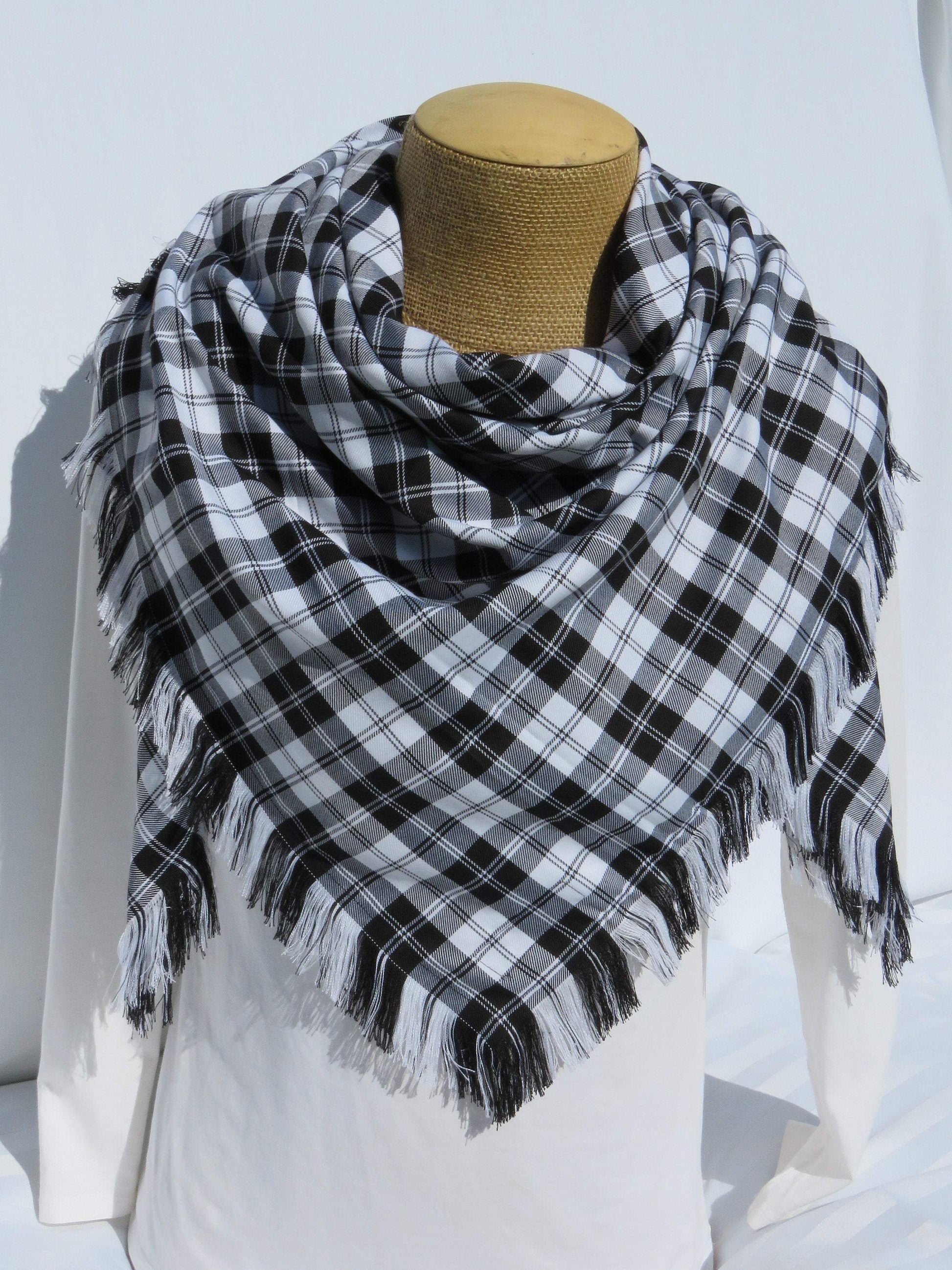 Menzies White Blanket Scarf-Taylors Tartans