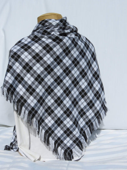 Erskine Tartan White Blanket Scarf