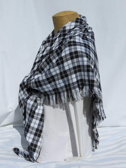 Erskine Tartan White Blanket Scarf