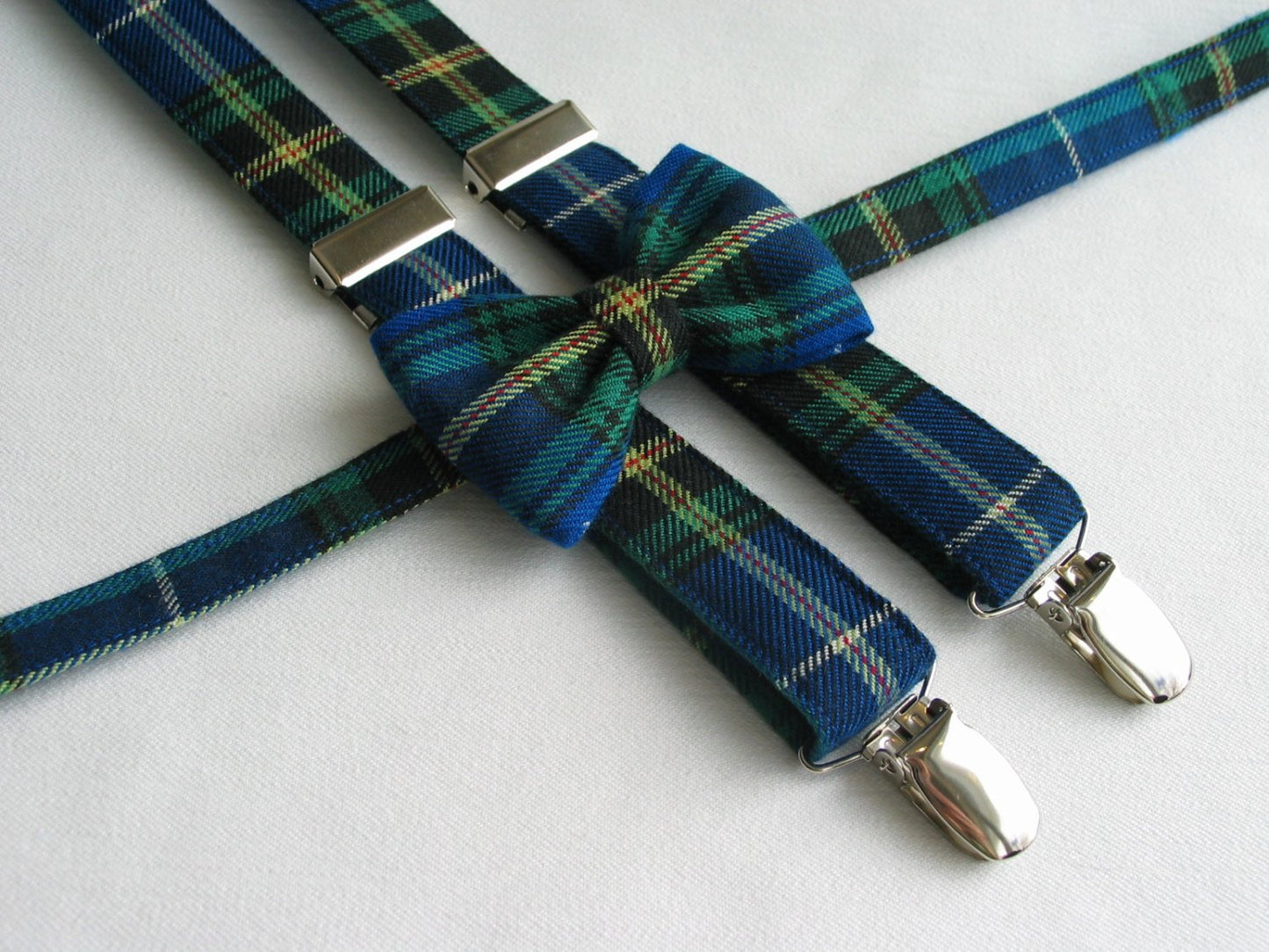 Nova Scotia Tartan Bow Tie and Suspenders