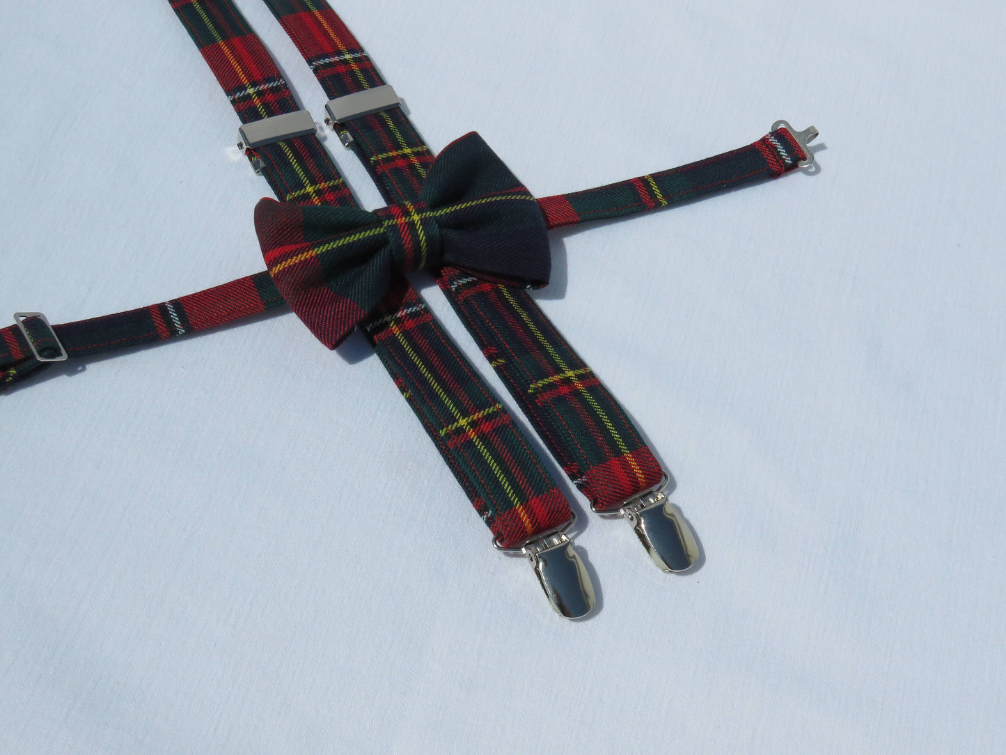 Quebec Tartan Suspenders and Bow Tie Set-Taylors Tartans