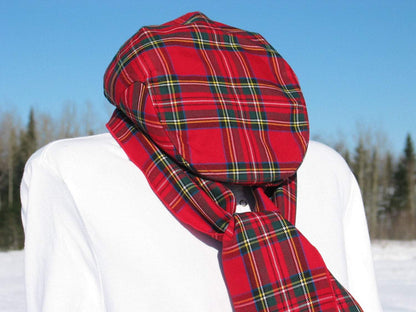 Casquette plate et écharpe Royal Stewart Tartan Newsboy